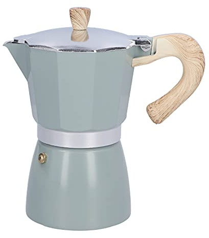 Machine à Expresso pour Cuisinière, Cafetière à Expresso Italienne, Cafetière à Expresso en Aluminium pour Cappuccino, Latte, 6 Tasses/300 Ml(Lac sarcelle)