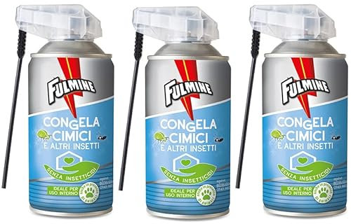 Virsus Bomboletta Spray Congela Cimici e Altri insetti Fulm242, capacità 300ml, Senza Insetticidi, per scarafaggi, blatte, ragni, mosconi e altri insetti striscianti, per Interni ed Esterni (3)