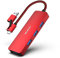 BENFEI Hub USB 3.0, Hub USB C, 2-in-1 Hub USB tipo A/tipo C con 4 porte USB 3.0, compatibile per iPhone 15 Pro/Max MacBook Pro/Air 2023 iPad Pro iMac S23 XPS 17 e altro, Rosso, 000305RED