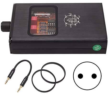 Amplificatore di bilanciamento per cuffie, Interfacce portatili da 2,5 mm 3,5 mm ad alta potenza Lega di alluminio Amplificatore per cuffie di buona qualità del suono Tubo a vuoto per musica(#2)