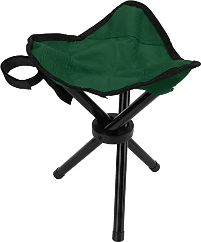 Topyond Camping Stativhocker,3-beinig tragbares Faltbare leichte Camping-Stativsitz,Segeltuch-Stuhl für Wanderjagd,Wanderfischerei,Reisen,Camping(Grün)