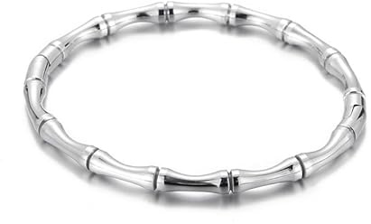 BSLVWG 18K Gold überzogene Liebe Freundschaft Armband Armreif Manschette Klassische Bambus Joint Armband Geschenke für Muttertag Valentinstag Hochzeit Paare und Geburtstage