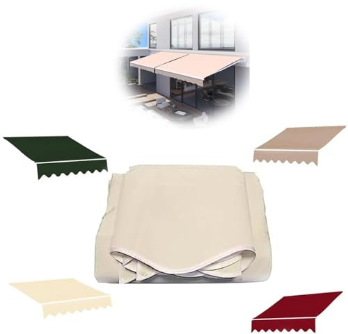 Telo di ricambio per tenda parasole retrattile per esterni, in tela, beige, 3 x 2 m