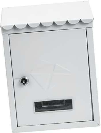 KONTONTY Outdoor Retro Briefkasten Mit Schloss Wetterfester Wandbriefkasten Für Zeitungen Und Post Rustikaler Stil Für Garten Und Eingang Praktisch Und Langlebig