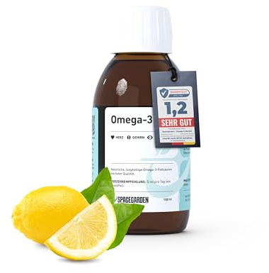 Omega-3 Fischöl [150 ml] 3040mg Fischöl pro Portion – mit 910mg EPA & 610mg DHA – enthält 3x mehr Omega-3-Fettsäuren wie eine Standard-Fischölkapseln