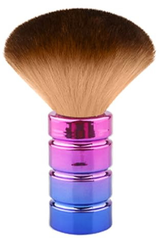 Neck Duster Brush Barber Neck Duster Brush Hair Cutting Tools Brush Face Neck Hair Cleaning Tool Neck Face Cleaning Hairbrush Soft Nylon Electroplate Ergonomic for Salon or Home Use (Rose Gold)