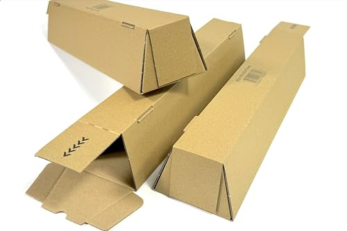 DIN A2 Versandhülse Trapez selbstklebend - Karton aus Wellpappe - 435 x 105/55 x 75 mm - pefekt für Poster- und Pläneversand bis DIN A2-20 Stück