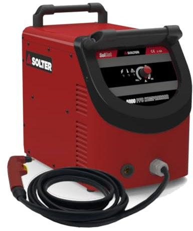 SOLTER SOLCUT 5000K PFC KOMPRESSOR – Cortadora de plasma autónoma con compresor integrado, Inverter PFC 220–240 V, 30 A, corte hasta 12 mm, portátil 20 kg para taller y obra
