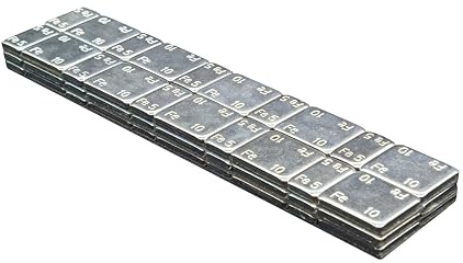 ZERINT WW-15RS60 Pesi per Equilibratura Pneumatici,60 Pezzi (10g+5g) x5 Zincati Camion 'Automobile Pneumatico Ruota di Bilanciamento Strisce