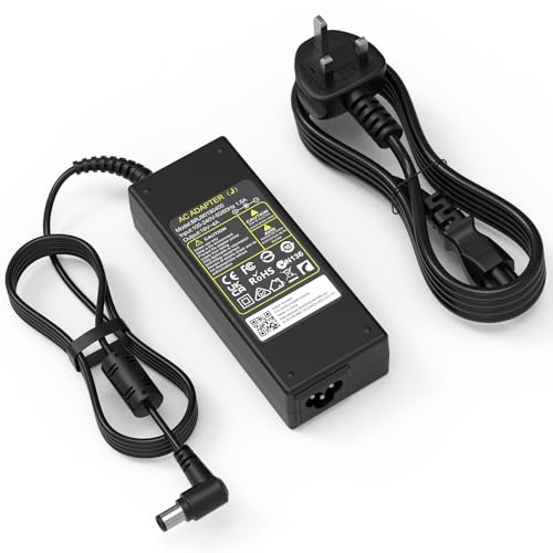 Jippofu 19V AC Adapter Power Cable Compatible with Samsung TV DC Power Supply for 32 J5205 J5003 22 UN32J4000AF LG Electronics 19 20 22 23 24 27 LED LCD Monitors and TVs Monitor Power Cord