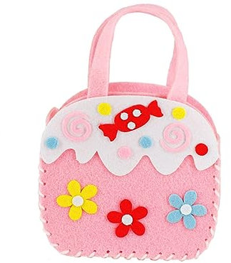 BRIGHTFUFU 6satz Diy-handtaschen Vliesstoff Mit Cartoon-mustern Inkl Baumwollseil Und Zubehör Für Bastelnähen Für Kindergarten Und Heimgebrauch