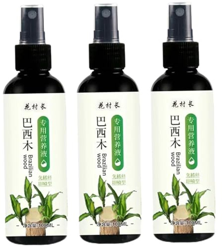 3Pcs Brazilian Wood Plant Food, Indoor Plant Fertilizer for Lucky Bamboo, Brazilian Wood Houseplant Fertilizer, Liquid for Indoor Plants, 100ml Houseplant Liquid
