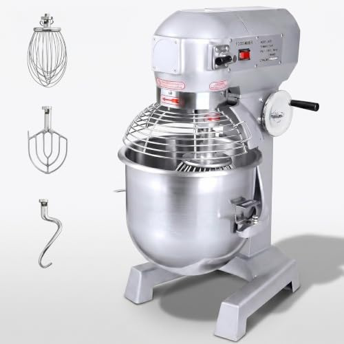 CVS2020.COM Commercial Dough Mixer 30L – Electric Stand Mixer with Dual Rotation, 3 Speeds, Hard Gear Drive, 1.5KW Power, 220V – Heavy-Duty Dough Maker for Bakeries, Restaurants & Food Prep