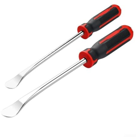 Chrom-Vanadium-Stahl-Reifenheber-Werkzeug, 320 mm und 390 mm, Set für Fahrrad, Motorrad, Autoreifenentfernung mit Kratzer, Löffelende (2-teiliges Set)