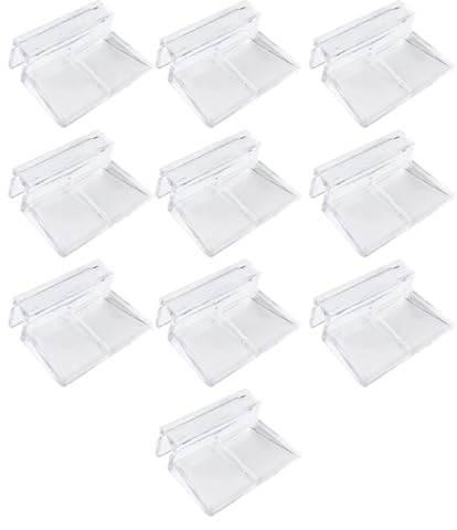 TOYANDONA 10 Stück Aquarium Abdeckungs Halterungen aus Transparentem Acryl für 10mm Glasabdeckungen Stabile Halterung für Fischbecken und Aquarien Zubehör