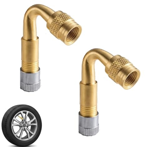 2 Stk Ventilverlängerung Autoventil Winkel Ventil Verlängerung,45°Reifenventil Adapter,Ventilverlängerung Für Auto,LKW,Motorrad,Fahrrad,Scooter,Autoventil Verlängerung,Fahrrad Ventile Adapter