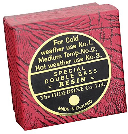 Hidersine DB2 Double Bass Rosin - Special Formulation for Double Bass - Designed for Temperate Climates - Hand Made in the UK.