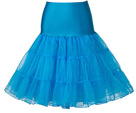 Boolavard 1950 26 tum Rockabilly underkjol retro vintage petticoat tutu swing röd, svart, vit, blå, rosa, Ljusblå, S-M