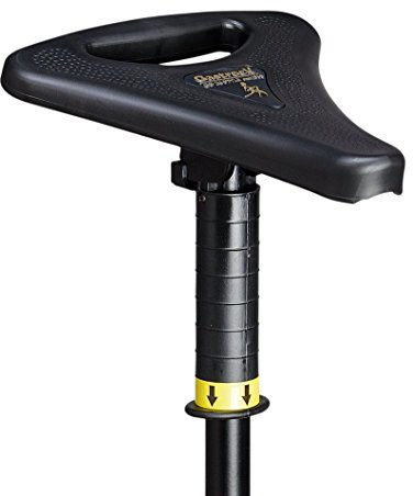 Gehstock WALKER Sitzstock aus englischer Fertigung, aus stabilem Leichtmetall, Spezial-Klappsitz/griff,inklusiv Gummipuffer