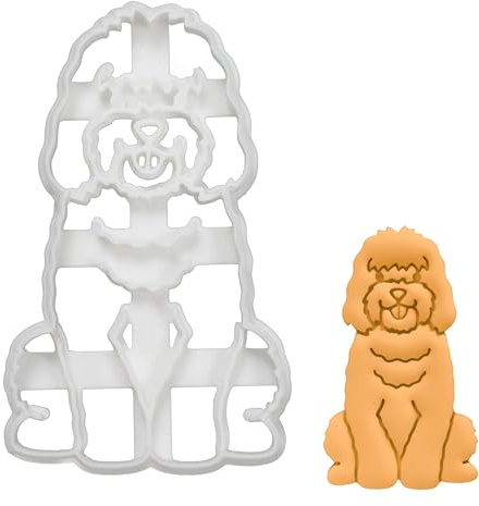BAKERLOGY Cockapoo Body Cookie Cutter - Detailed Biscuit Cutter Design for Baking and Crafts, Ideal on Fondant, Dough, Clay