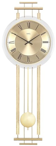 AMS 7019 Pendeluhr Wanduhr mit Westminster Schlagwerk und Bim Bam Schlagwerk