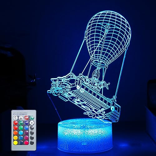 Hoofun Batttlebus Einzigartige 3D-Illusionslampe, Nachtlicht, Kunstwerk, Licht, 16 wechselnde Farben, LED-Nachtlicht für Heimdekoration, für Liebhaber, Kinder