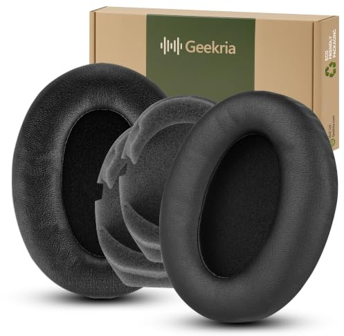 Geekria Replacement Ear Pads Compatible with Sony WH-1000XM3 Wireless Headphones, Memory Foam Ear Cushions Repair Parts (Black)