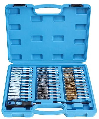 Satra S-BK38X Set Rundbürsten Bohrlochbürsten Nylon Messing Stahl Bürsten Satz 38 teilig