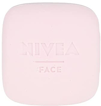 NIVEA Naturally Clean Limpiador Facial Sólido Piel Radiante (1 x 75 g), pastilla 99% de origen natural para una limpieza profunda, con extracto de rosa y vitamina E