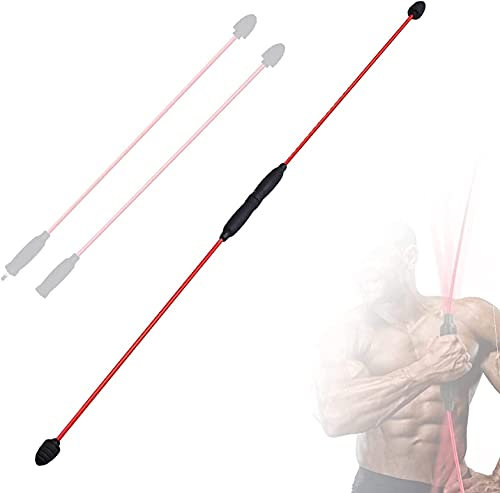 Sport Schwingstab Fitness Swingstick Schwerkrafttrainer zum Trainieren der Tiefenmuskulatur Fitness Training Tremor Rod, Professioneller Swing Stick Vibrationsstab Hochelastische Glasfaser, 160 cm Abn