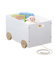 KESPER Caja de madera para juguetes con ruedas