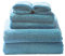 Glart 49M4B Set de 6 toallas de microfibra azul - 2x 75x150 cm, 2x 40x75 cm, 2x 32x32 cm - suave, absorbente, de secado rápido, para baño, deporte, viaje, sauna, fitness, cuidado de la piel, secado su