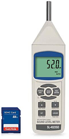 Class 1 Sound Level Meter (Range: 30 to 130 dB) | Noise Level Meter for Classroom | Professional Decibel Meter | Industrial Decibel Meter for Classroom Auditoriums | Model: SL-4023SD