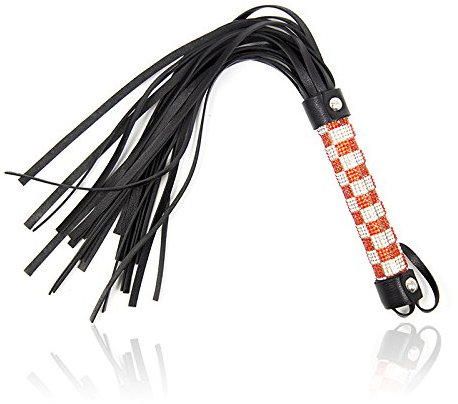 Schwarze erwachsene Peitsche 15.3 Zoll Kunstleder Peitsche für Erwachsene Spaß Spiele