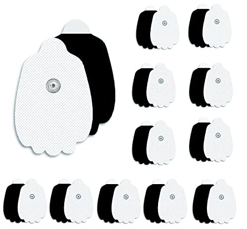 24 Stück TENS-Gerät Ersatz Pads,Wiederverwendbare Langlebige Selbstklebende Nicht-Reizende Snap Elektroden Pad für Tens-Gerät mit Standard 3,5 mm Snap-on-Anschluss,Kompatibel mit Belifu,Brilnurse TENS
