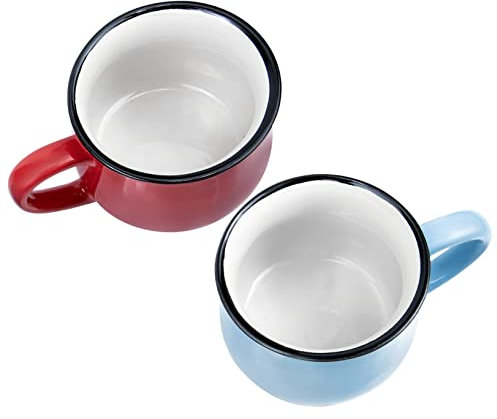 DOITOOL 2stücke Keramik-kaffeebecher Mit Glatten Rändern Für Kaffee Tee Wasser Und Milch Für Zuhause Büro Geschenk Robust Und Langlebig