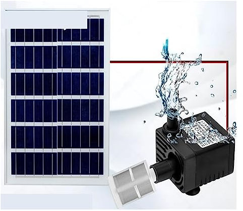 Kit pompa acqua solare fai da te Acquario Fontana Giardino Pompa ad acqua sommergibile solare Circolazione rocciosa Filtro for pompa for piscina for pesci da esterno Mini cortile per bagno per uccelli