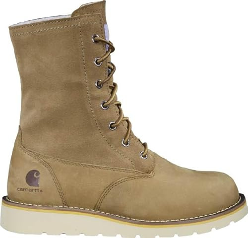 Carhartt Women's Waterproof Sherpa Lined Fold Down Winter Wedge Boot Coyote 11M