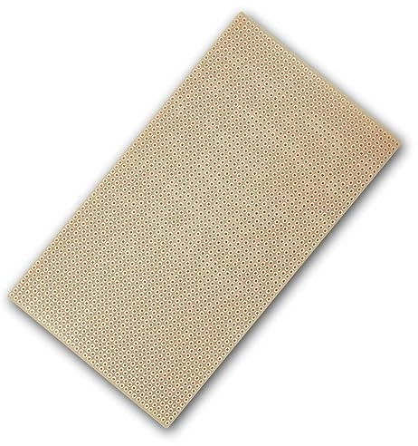 world-trading-net - Platine Hartpapier 100x160mm, Rastermaß 2,54mm, Lochraster, einseitige Kupfer-Auflage (35µm), ideal für Elektronikprojekte