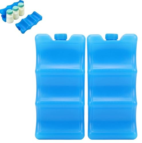 2Pcs Acumulador de Frio para Leche Materna, Bloque Refrigerante para Biberones, Acumulador de Frio para Nevera Portatil, Bolsas Térmicas, Bolsas Porta Alimentos Acumulador Frio, Ligero y Reutilizable