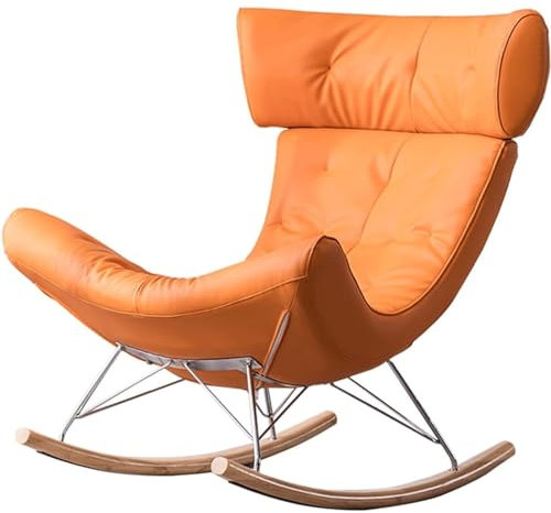 Lässig Leder Freizeit Stuhl Schaukelstuhl Liege Nordic Luxus Balkon Faul Sofa Wohnzimmer Garten Innenhof Modern