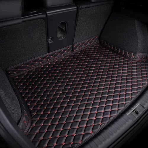 AIRAU Auto Kofferraummatte Für Cupra Formentor 2020 2021 2022 2023, Cargo Teppich Kratzfest rutschfest Kofferraum Schutzmatten Innere Zubehör,C/Black-Red
