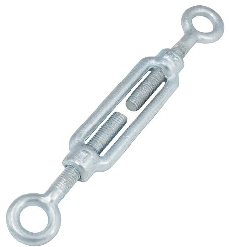 HMH Drahtseil Spanner Spannschloss Drahtspanner Auge-Haken/Öse-Öse M12 M10 M8 M6 Sonnensegelbefestigung verankern Seilspanner Spannschlösser (Öse-Öse, 2 Stück, M12)