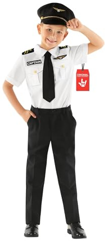 Morph Pilot Costume For Kids, Boys Pilot Costume, Airplane Outfit, Airline Costumes, Aviation Costumes For Kids, Large