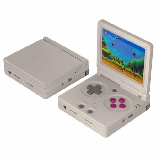 RG35XXSP Retro Game Console: 64GB, 3.5 IPS Display, Powerful CPU, Multi-Emulator, Online Multiplayer, PC Games Streaming, HDMI Output, 8-Hour Battery, Play Anytime, Anywhere (Grey)