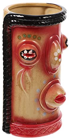 Ciieeo Ensemble de Tasses à Cocktail Tiki en Porcelaine pour Bar Thème Hawaïen Large Gamme D'utilisations 1 Pièce