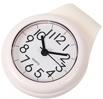 Yardenfun wasserdichte Duschuhr Digitaler Zeitschaltuhr Badezimmerwecker Mit Saugnäpfen Für Glatte Oberflächen Und Wandmontage Moderne Ziffern Und Zeiger