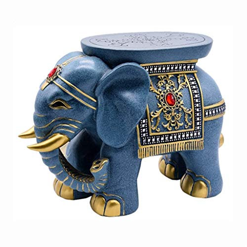 ALDDPWE Sculpture d'éléphant Figurine Décorations Banc à Chaussures - Repose-Pieds Animal Ornement Changement créatif Le Tabouret à Chaussures Décoration écologique Résines Artisanat pour la Maison