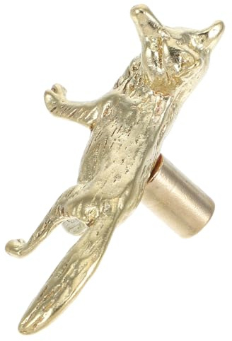 DECOMELODY Messing Fuchs Möbelknopf für Schränke und Schubladen, Gold | Schrankknöpfe Vintage, Dekorative Möbelknöpfe, Bücherregale und Schränke