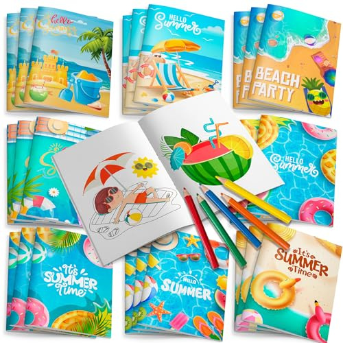 24 Malbücher für Kinder,Malbücher für Mitgebsel Kindergeburtstag Abschiedsgeschenk Kindergarten malbücher für kinder Sommerfest Ausmalbuch Sommer für Freund Activities